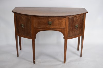 Lot 277 - 19th century mahogany bow front sideboard with...