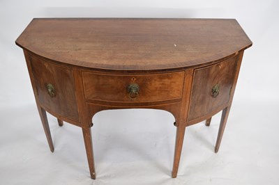 Lot 277 - 19th century mahogany bow front sideboard with...