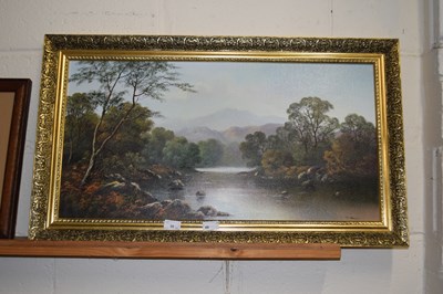 Lot 46 - A Wendy Reeves oil on canvas study of a river...