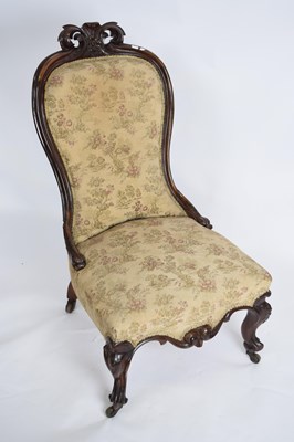 Lot 298 - Victorian mahogany framed nursing chair with...