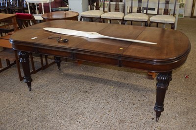 Lot 279 - Victorian mahogany extending dining table with...