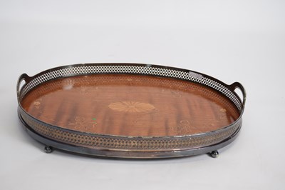 Lot 321 - Late 19th/early 20th century serving tray with...