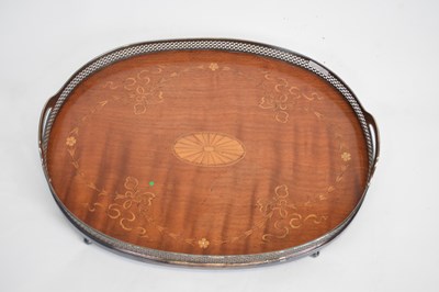 Lot 321 - Late 19th/early 20th century serving tray with...
