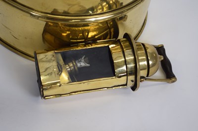 Lot 326 - 19th century brass binnacle for a compass, of...