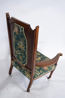 Lot 330 - Late Victorian mahogany framed armchair, the...
