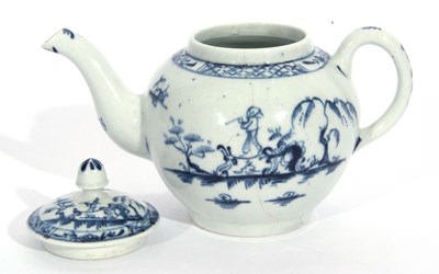 Lot 85 - Lowestoft Porcelain Teapot c1765