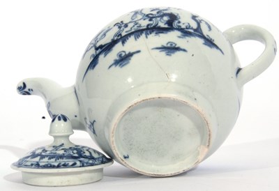 Lot 85 - Lowestoft Porcelain Teapot c1765