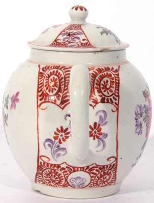 Lot 96 - Lowestoft Porcelain Teapot c1780