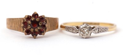 Lot 37 - Two gold and gemset rings: to include a 9ct...