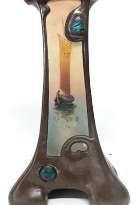 Lot 66 - Bretby clock in pottery Art Nouveau case, 50cm...