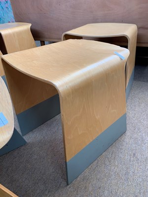 Lot 186 - A set of four Isokon Flight stools from a...