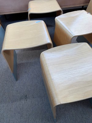 Lot 187 - A set of four Isokon Flight stools from a...