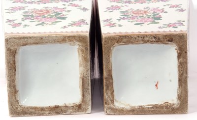 Lot 70 - Pair of square section Chinese export style...