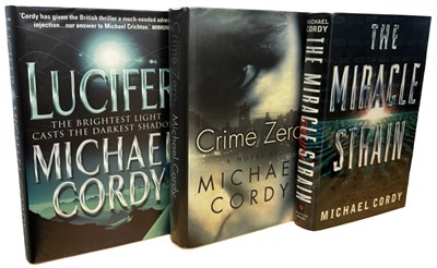 Lot 225 - MICHAEL CORDY: 3 Titles: LUCIFER, 2001, first;...