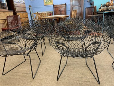 Lot 179 - After Harry Bertoia a set of 5 Black wire...