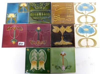 Lot 76 - Group of 19th century ceramic tiles by Mintons...