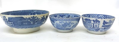 Lot 82 - Group of 19th century flowblue wares including...