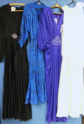 Lot 46 - Four circa 1970's/80's evening dresses: to...