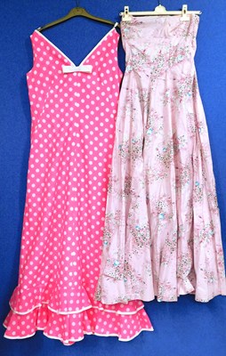 Lot 83 - Two lady's dresses to include a cerise polka...