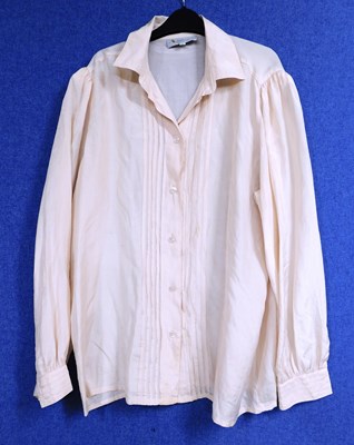 Lot 57 - A lady's pale pink silk shirt by Aquascutum,...