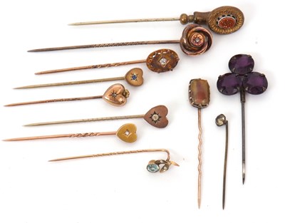 Lot 162 - A quantity of assorted stick pins: to include...