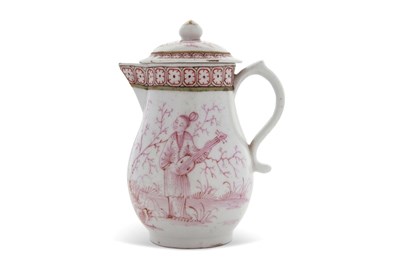 Lot 116 - A Rare Lowestoft Porcelain Jug and Cover;...