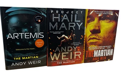 Lot 230 - ANDY WEIR: 3 Titles: THE MARTIAN, 2011, signed...