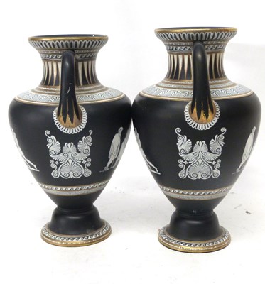 Lot 100 - Pair of 19th century vases in Samuel Alcock...