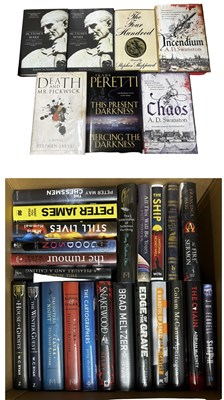 Lot 940 - ONE BOX: Various crime, thriller etc hardbacks,...