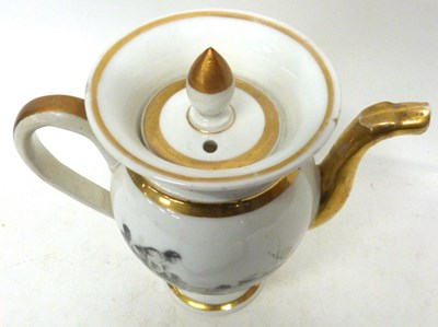 Lot 108 - Continental porcelain coffee pot, probably...