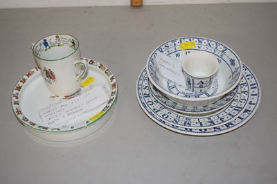 Lot 8 - A child's nursery rhyme plate and beaker made...