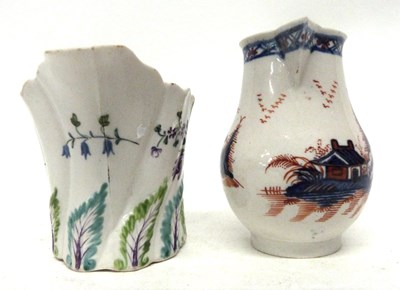 Lot 110 - Liverpool Porcelain sparrowbeak jug (restored...