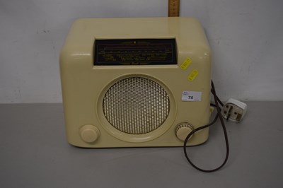 Lot 75 - A vintage Bush radio, circa 1950's in plastic...