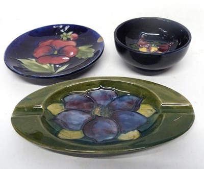 Lot 121 - Small Moorcroft pin dish together with a...