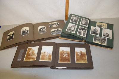 Lot 86 - Group of three photograph albums, family...