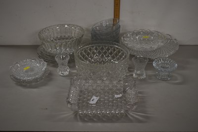 Lot 154 - Quantity of cut glass items including glass...