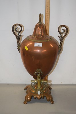 Lot 166 - A 19th Century copper tea urn