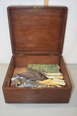 Lot 168 - Box containing a quantity of plated cutlery