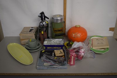 Lot 182 - Various ceramic items, glass knife stands, ice...