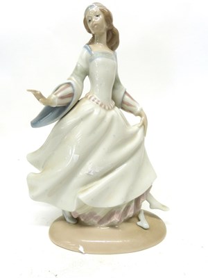 Lot 132 - Lladro figure of a young girl on shaped oval base