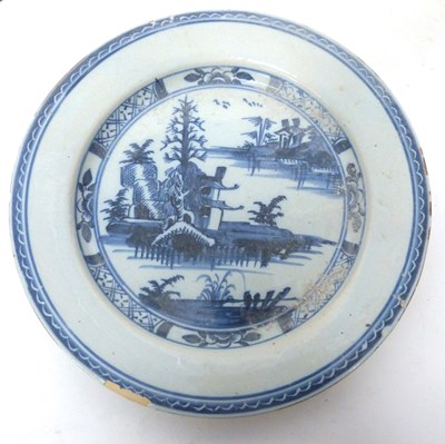 Lot 133 - English Delft plate, Pratt ware jug and...