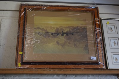 Lot 207 - Framed print of a Lancaster Bomber by Coulson...