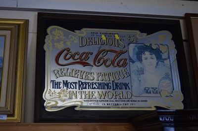 Lot 212 - A glass Coca Cola sign