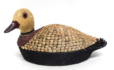 Lot 144 - Unusual duck tureen made by Tarzia Firenze,...