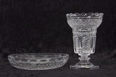 Lot 14 - A Waterford Crystal glass vase, hobnail cut on...