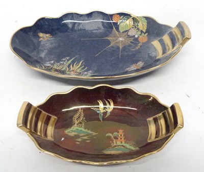 Lot 145 - Two Carlton ware dishes, one with blue ground...