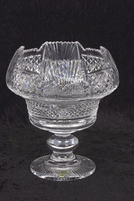 Lot 17 - A large Waterford Crystal cut glass vase on a...