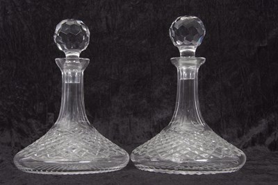 Lot 30 - A pair of Waterford Crystal glass ships decanters