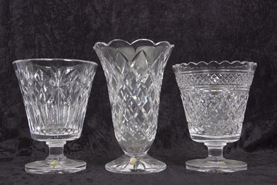 Lot 31 - A group of three Waterford Crystal glass vases