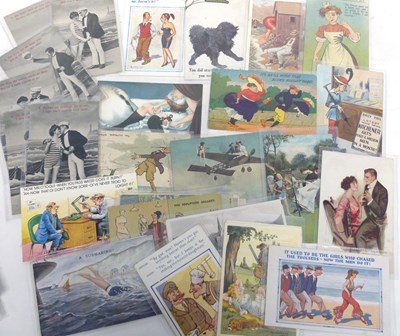 Lot 153 - Box containing quantity of postcards, mainly...